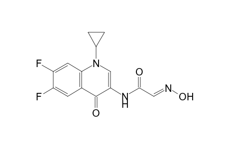 (2E)-N-(1-cyclopropyl-6,7-difluoro-4-keto-3-quinolyl)-2-hydroximino-acetamide