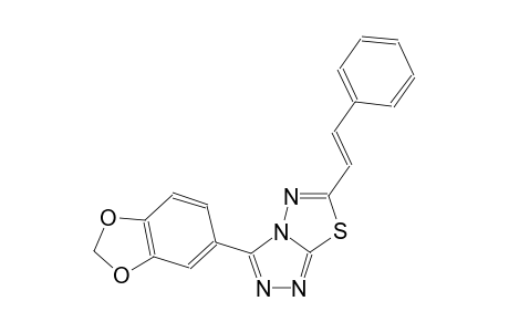 [1,2,4]triazolo[3,4-b][1,3,4]thiadiazole, 3-(1,3-benzodioxol-5-yl)-6-[(E)-2-phenylethenyl]-