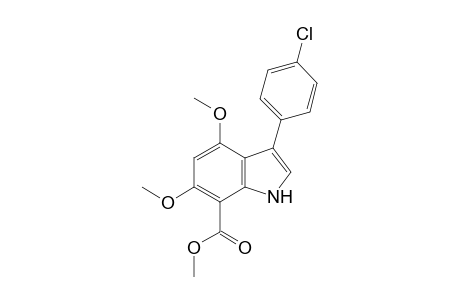 Methyl 3-(4-chlorophenyl)-4,6-dimethoxyindole-7-carboxylate