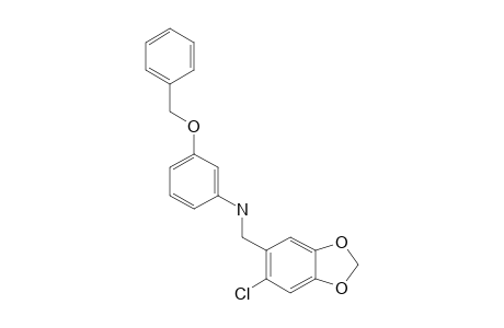 N-(2-CHLORO-4,5-METHYLENEDIOXYBENZYL)-3-BENZYLOXYANILINE