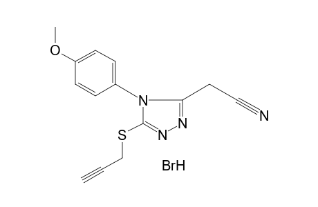 4-(p-methoxyphenyl)-5-[(2-propynyl)thio]-4H-1,2,4-triazole-3-acetonitrile, monohydrobromide