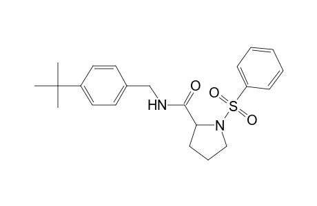 1-(benzenesulfonyl)-N-[(4-tert-butylphenyl)methyl]-2-pyrrolidinecarboxamide