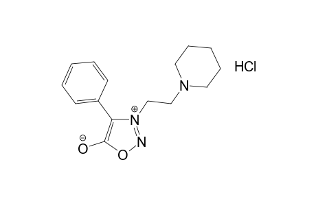 4-phenyl-3-(2-piperidinoethyl)sydnone, hydrochloride