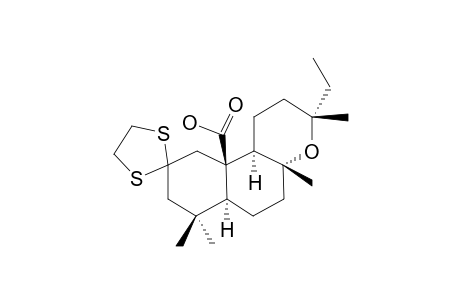 8-ALPHA,13-EPOXY-2,2-(ETHYLENEDITHIO)-LABDAN-20-OIC-ACID