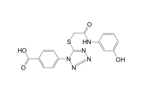 benzoic acid, 4-[5-[[2-[(3-hydroxyphenyl)amino]-2-oxoethyl]thio]-1H-tetrazol-1-yl]-