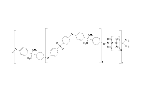 Aromatic sulfone-dimethylsiloxane block copolymer