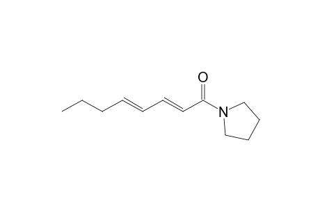 (2E,4Z)-1-(1-Oxo-2,4-octadienyl)-pyrrolidin