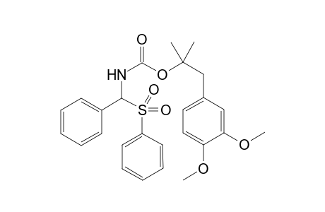 1-(3,4-dimethoxyphenyl)-2-methylpropan-2-yl (phenyl(phenylsulfonyl)methyl)carbamate