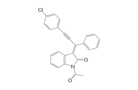 (E)-1-Acetyl-3-(3-(4-chlorophenyl)-1-phenylprop-2-yn-1-ylidene)indolin-2-one