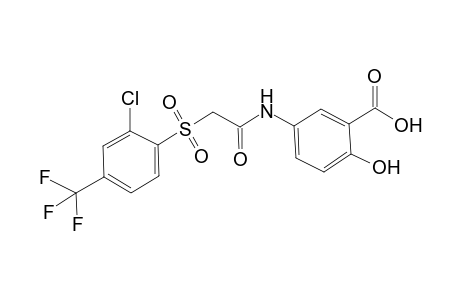 5-[({[2-chloro-4-(trifluoromethyl)phenyl]sulfonyl}acetyl)amino]-2-hydroxybenzoic acid