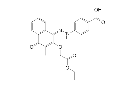 p-{[2-(carboxymethoxy)-3-methyl-4-oxo-1(4H)-naphthylidene]hydrazino}benzoic acid, 2-ethyl ester