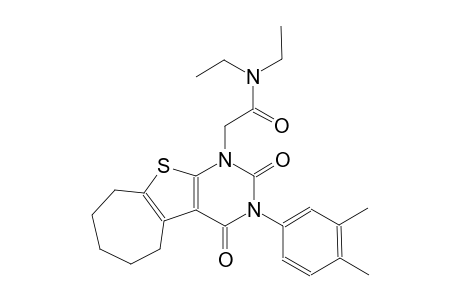 2-(3-(3,4-dimethylphenyl)-2,4-dioxo-3,4,6,7,8,9-hexahydro-2H-cyclohepta[4,5]thieno[2,3-d]pyrimidin-1(5H)-yl)-N,N-diethylacetamide