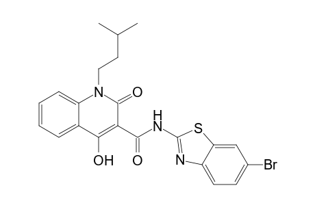 N-(6-Bromobenzothiazolyl)-4-hydroxy-1-isopentyl-2(1H)-oxo-3-quinolinecarboxamide