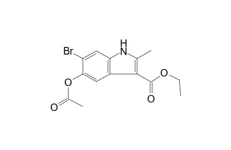 ethyl 5-(acetyloxy)-6-bromo-2-methyl-1H-indole-3-carboxylate