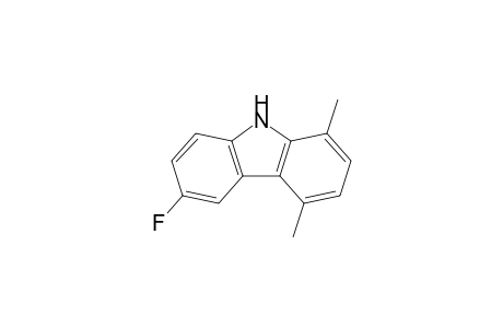 6-fluoranyl-1,4-dimethyl-9H-carbazole