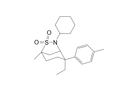 7-Cyclohexyl-2-ethyl-5-methyl-2-(4-methylphenyl)-6,7-thiazabicyclo[3.2.1]octane 6,6-dioxide