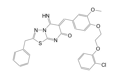 7H-[1,3,4]thiadiazolo[3,2-a]pyrimidin-7-one, 6-[[4-[2-(2-chlorophenoxy)ethoxy]-3-methoxyphenyl]methylene]-5,6-dihydro-5-imino-2-(phenylmethyl)-, (6Z)-