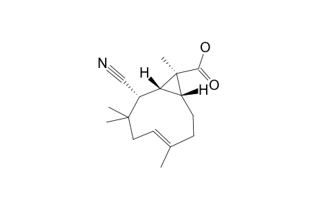 (1R*,2S*,9R*,10S*)-BICYCLO-[7.1.0]-2-CYANO-3,3,6,10-TETRAMETHYL-(5E)-DECENE-1-CARBOXYLIC-ACID;DOMINANT-ISOMER