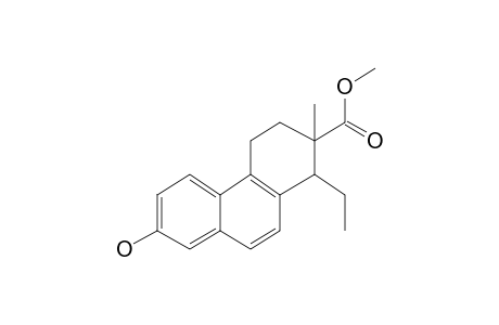 2-Phenanthrenecarboxylic acid, 1-ethyl-7-hydroxy-2-methyl-1,2,3,4-tetrahydro-, methyl ester