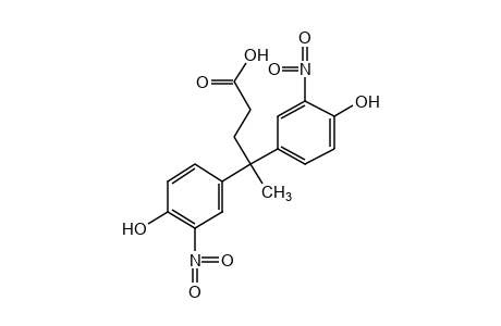 4,4-bis(4-hydroxy-3-nitrophenyl)valeric acid