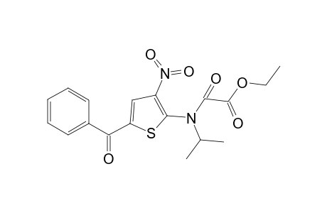 2-[(5-benzoyl-3-nitro-2-thienyl)-isopropyl-amino]-2-keto-acetic acid ethyl ester