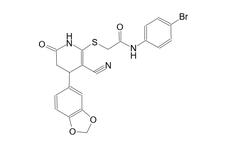 acetamide, 2-[[4-(1,3-benzodioxol-5-yl)-3-cyano-1,4,5,6-tetrahydro-6-oxo-2-pyridinyl]thio]-N-(4-bromophenyl)-