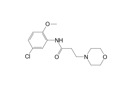 N-(5-chloro-2-methoxyphenyl)-3-(4-morpholinyl)propanamide