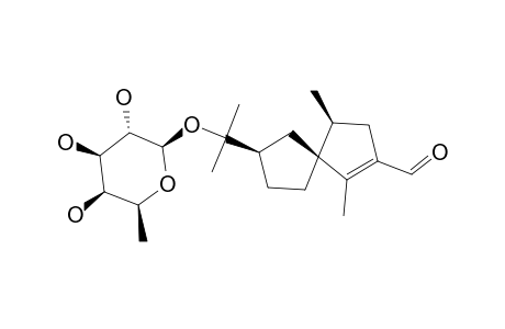 (4-S*,5-S*,7-R*)-1,4-DIMETHYL-7-[(1-METHYL-1-BETA-D-FUCOPYRANOSYLOXY)-ETHYL]-SPIRO-[4.4]-NON-1-ENE-2-CARBALDEHYDE