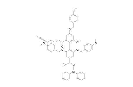 1-[4'-(Tert-butyldiphenylsiloxymethyl)-6-methoxy-4,2',6'-tris-(4-methoxybenzyloxy)biphenyl-2-yl]oct-6-yn-1-ol