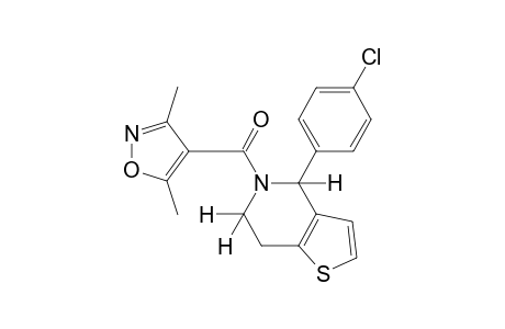 4-(p-chlorophenyl)-5-[(3,5-dimethyl-4-isoxazolyl)carbonyl]-4,5,6,7-tetrahydrothieno[3,2-c]pyridine