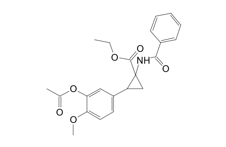 1-BENZAMIDO-2-(3-HYDROXY-4-METHOXYPHENYL)CYCLOPROPANECARBOXYLIC ACID, ETHYL ESTER, ACETATE (ESTER)