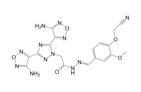 2-[3,5-bis(4-amino-1,2,5-oxadiazol-3-yl)-1H-1,2,4-triazol-1-yl]-N'-{(E)-[4-(cyanomethoxy)-3-methoxyphenyl]methylidene}acetohydrazide