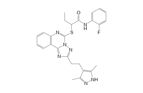 butanamide, 2-[[2-[2-(3,5-dimethyl-1H-pyrazol-4-yl)ethyl][1,2,4]triazolo[1,5-c]quinazolin-5-yl]thio]-N-(2-fluorophenyl)-