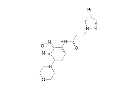 3-(4-bromo-1H-pyrazol-1-yl)-N-[7-(4-morpholinyl)-2,1,3-benzoxadiazol-4-yl]propanamide