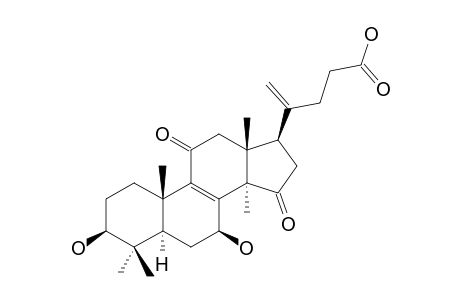 20(21)-DEHYDRO-LUCIDENIC-ACID-N;3-BETA,7-BETA-DIHYDROXY-11,15-DIOXO-25,26,27-TRINOR-LANOSTA-8,20-DIEN-24-OIC-ACID