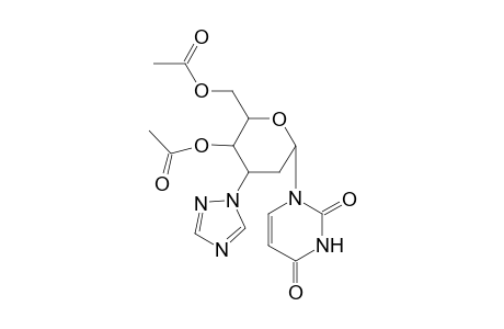 1-[4,6-Di-O-acetyl-2,3-dideoxy-3-(1,2,4-triazol-1-yl).alpha.,D-arabinohexopyranosyl]uracil