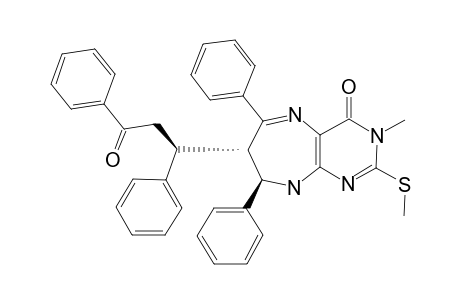 2,3,6,7-TETRAHYDRO-7-METHYL-8-METHYLTHIO-3-(3-OXO-1,3-DIPHENYLPROPYL)-2,4-DIPHENYL-1H-PYRIMIDO-[4,5-B]-[1,4]-DIAZEPIN-6-ONE