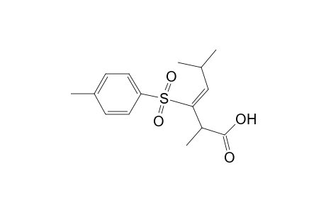 (Z/E)-2,5-Dimethyl-3-tosyl-hex-3-enoic acid