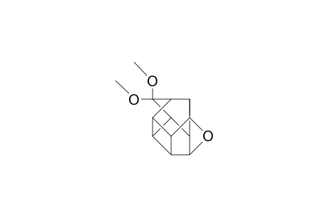 4-Oxa-12,12-dimethoxy-hexacyclo(5.4.1.0/2,6/.0/3,10/.0/5,9/.0/8,11/)dodecane