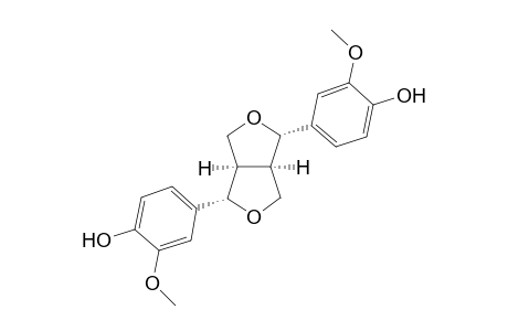 PINORESINOL;(+/-)-2,6-BIS-(4'-HYDROXY-3'-METHOXY-PHENYL)-3,7-DIOXABICYCLO-[3.3.0]-OCTANE