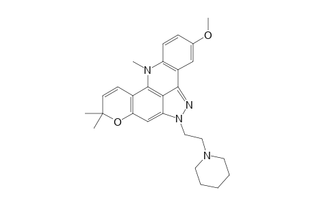 6,12-DIHYDRO-3-METHOXY-9,9,12-TRIMETHYL-6-(2-PIPERIDIN-1-YL-ETHYL)-9H-PYRANO-PYRAZOLO-[3,4,5-M,N]-ACRIDINE