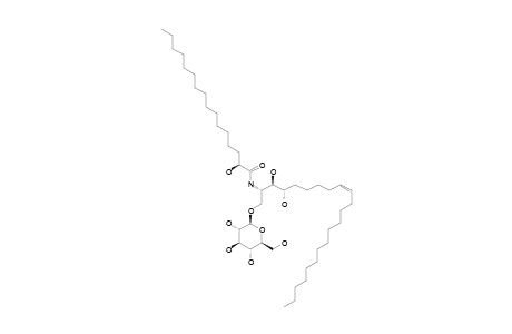 LMC-2-3;1-O-(BETA-D-GLUCOPYRANOSYL)-(2S,3S,4R,9Z)-2-[(2R)-2-HYDROXY-HEXADECANOYLAMINO]-9-DOCOSENE-1,3,4-TRIOL