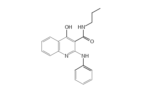 2-anilino-4-hydroxy-N-propyl-3-quinolinecarboxamide