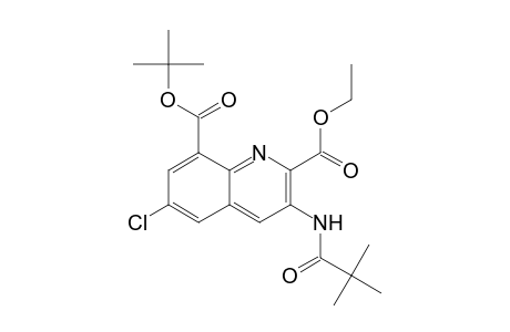 8-tert-Butyl 2-Ethyl 3-[(2,2-dimethylpropanoyl)amino]-6-chloro-quinoline-2,8-dicarboxylate