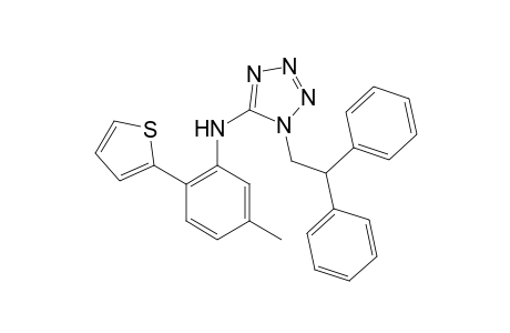 1-(alpha-Benzhydryl)-5-anilino(5-methyl-2-thienyl)methyltetrazole