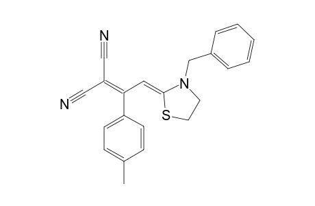 4-(3-BENZYLTHIAZOLIDIN-2-YLIDENE)-2-CYANO-3-TOLYLBUT-2-ENENITRILE