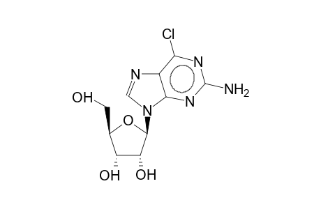 2-amino-6-chloro-9-beta-D-ribofuranosyl-9H-purine