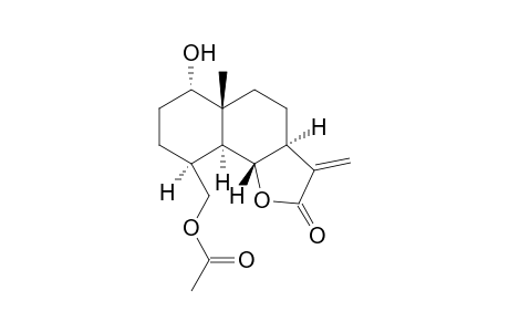 (1S,4S,5S,6S,7S,10R)-1-Hydroxy-15-acetoxyeudesm-11(13)-en-6,12-olide