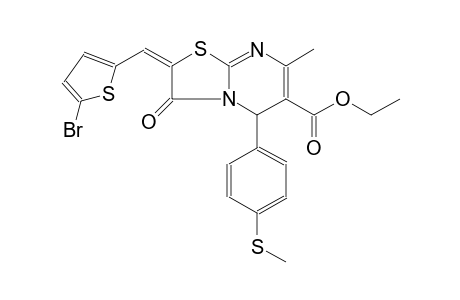 ethyl (2E)-2-[(5-bromo-2-thienyl)methylene]-7-methyl-5-[4-(methylsulfanyl)phenyl]-3-oxo-2,3-dihydro-5H-[1,3]thiazolo[3,2-a]pyrimidine-6-carboxylate