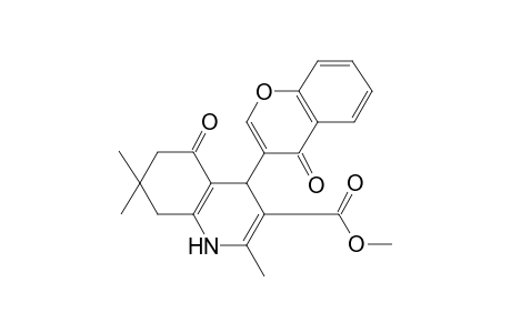 3-quinolinecarboxylic acid, 1,4,5,6,7,8-hexahydro-2,7,7-trimethyl-5-oxo-4-(4-oxo-4H-1-benzopyran-3-yl)-, methyl ester